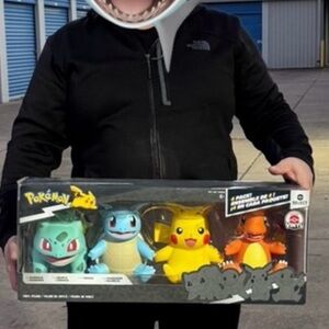 Pokemon Vinyl 8" Figure S 4 Count Bulbasaur Squirtle Pikachu Charmander 8 INCH